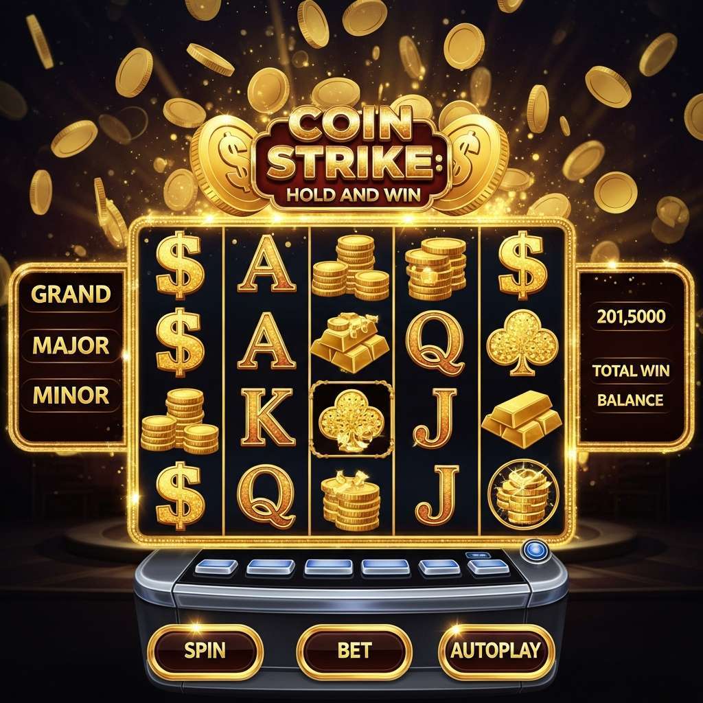 Coin Strike: Hold and Win Ludzie grający na automatach do gier w kasynie